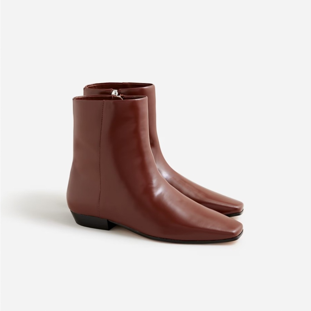 J. Crew Square-toe ankle boots in spazzolato leather BV738 Sz: 12